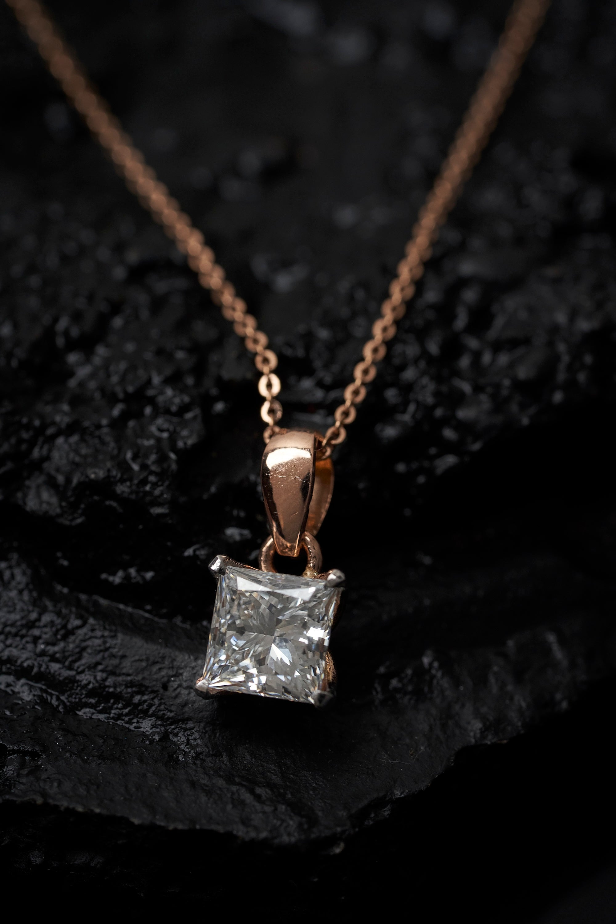 Princess-Cut Diamond Necklace