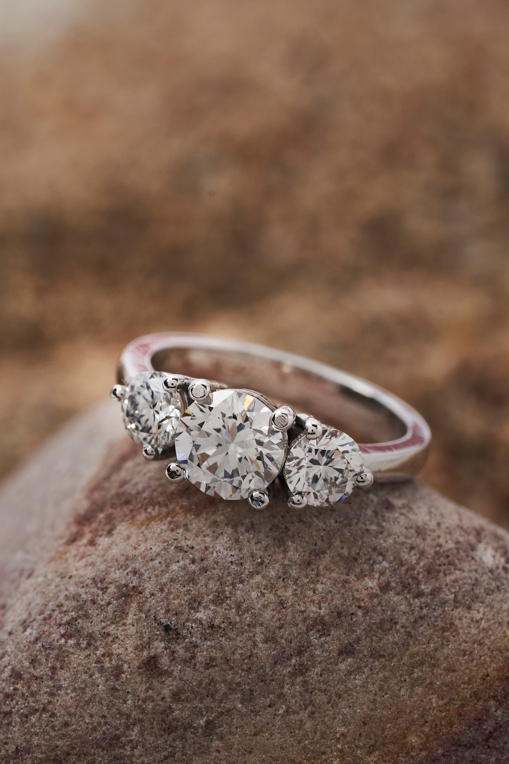 The three shaped diamond ring