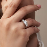 The three shaped diamond ring