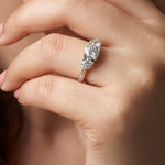 The three shaped diamond ring