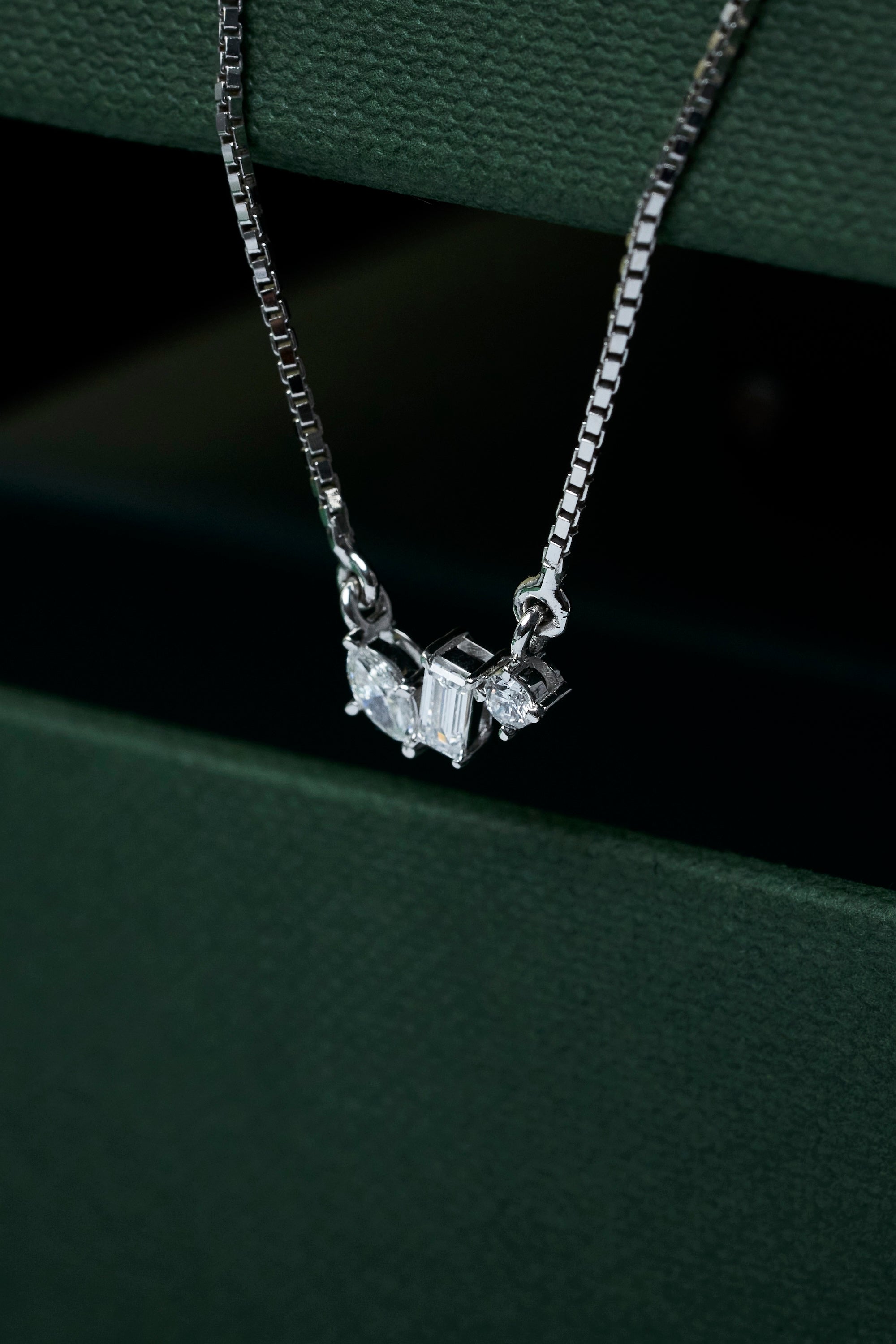 Multi-Cut Diamond Pendant Necklace