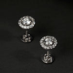 50 pointer diamond halo studs