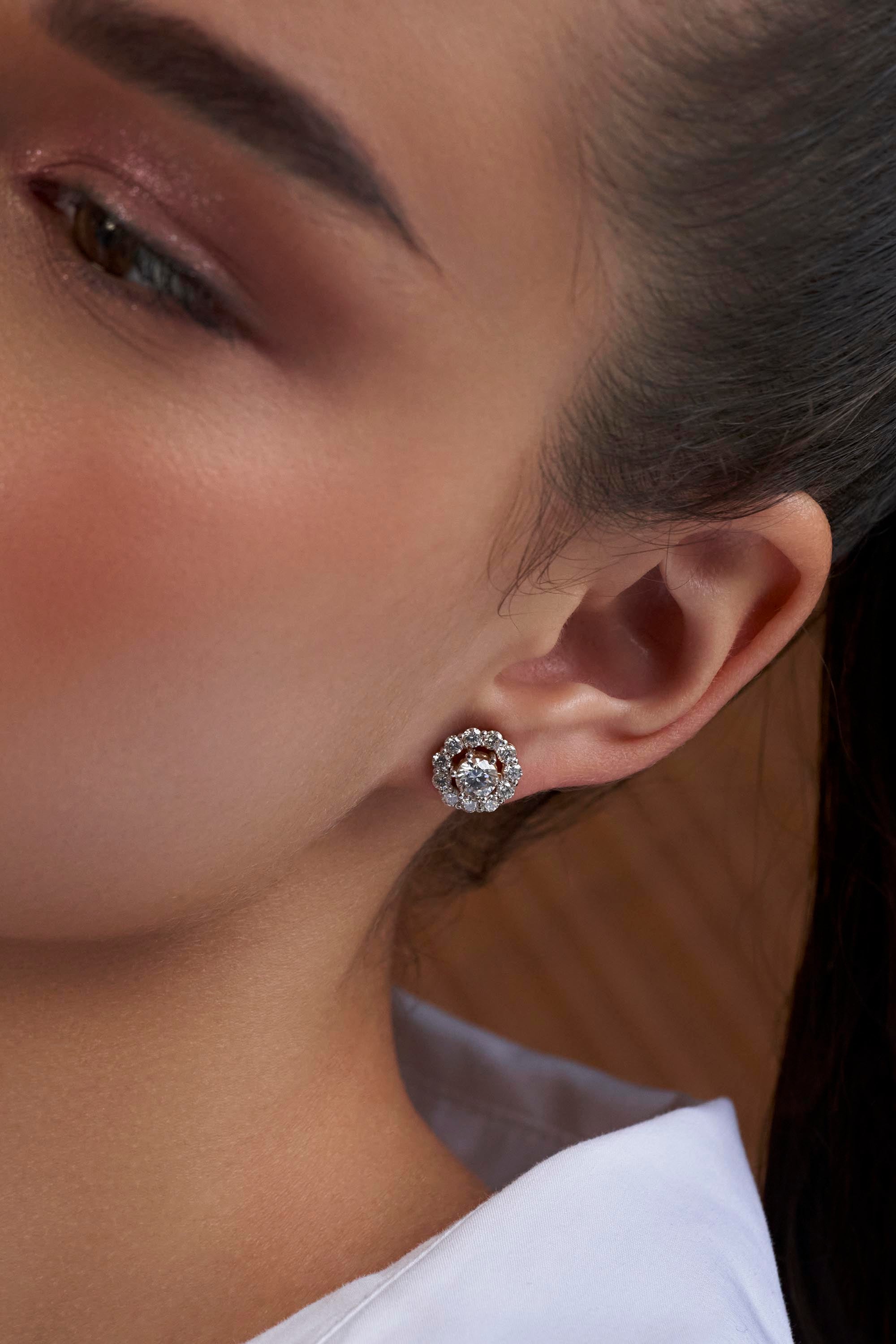 Celestial Diamond Halo Studs