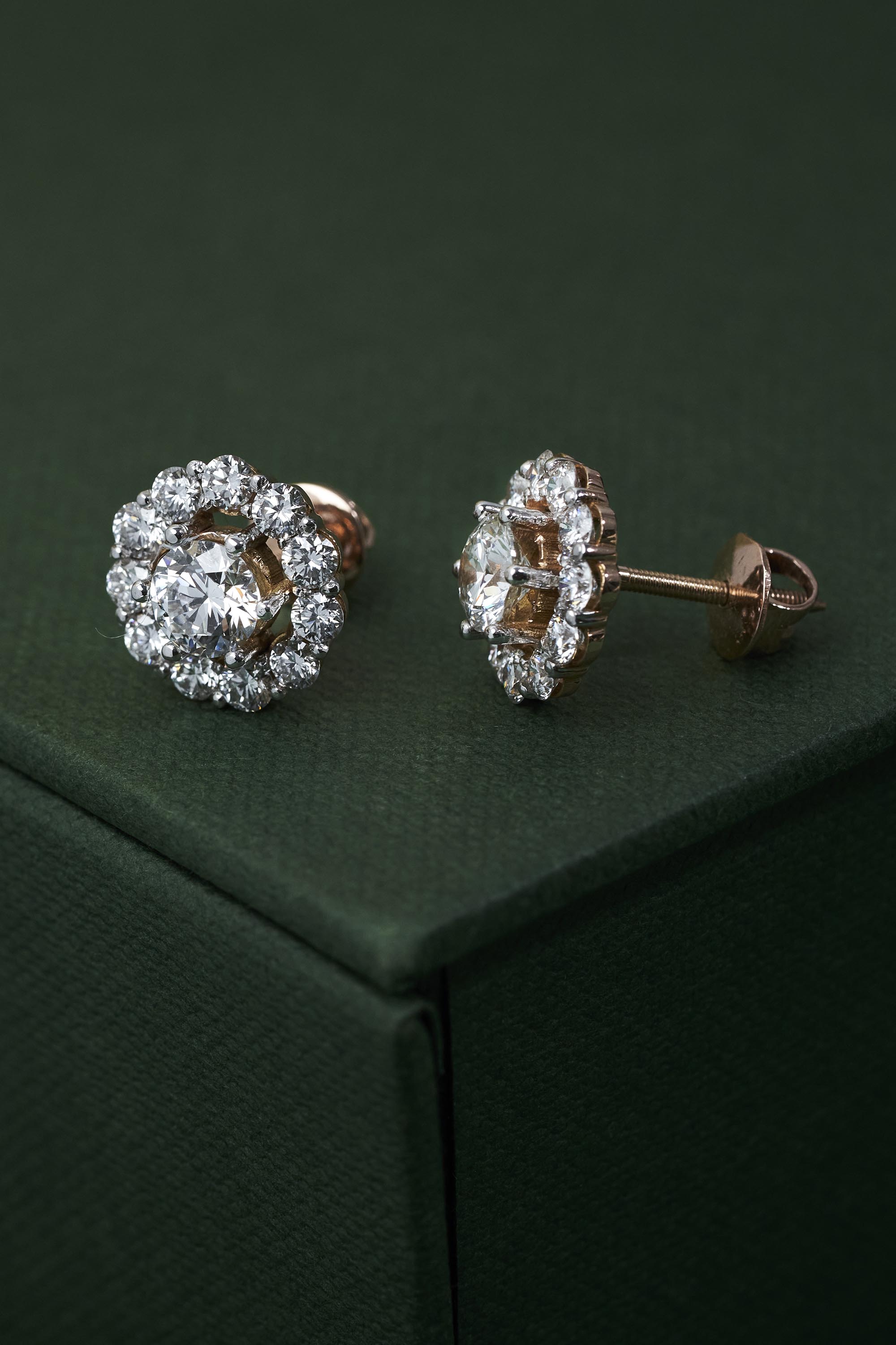 Celestial Diamond Halo Studs