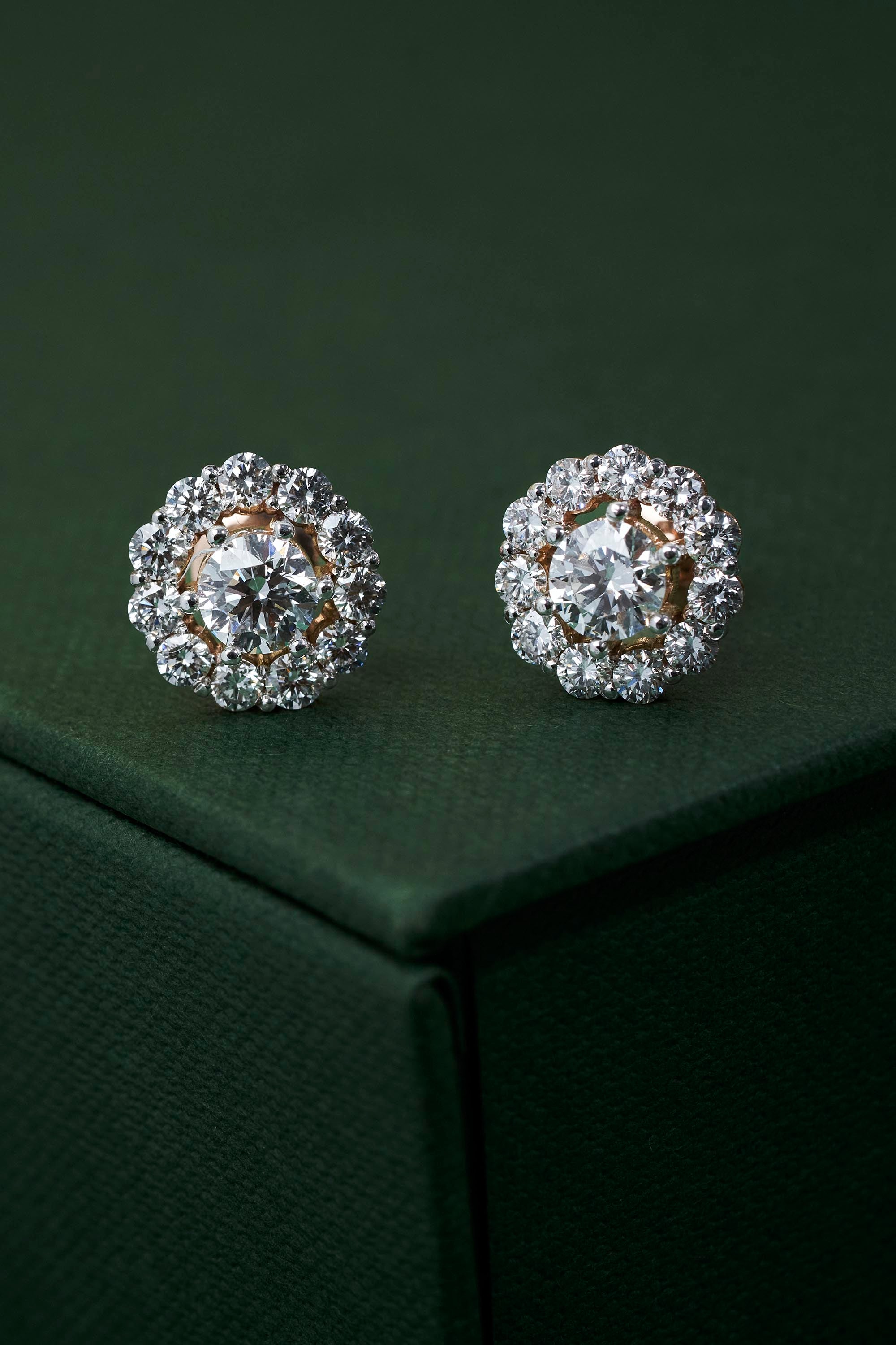 Celestial Diamond Halo Studs