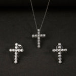 cross shaped diamond pendant