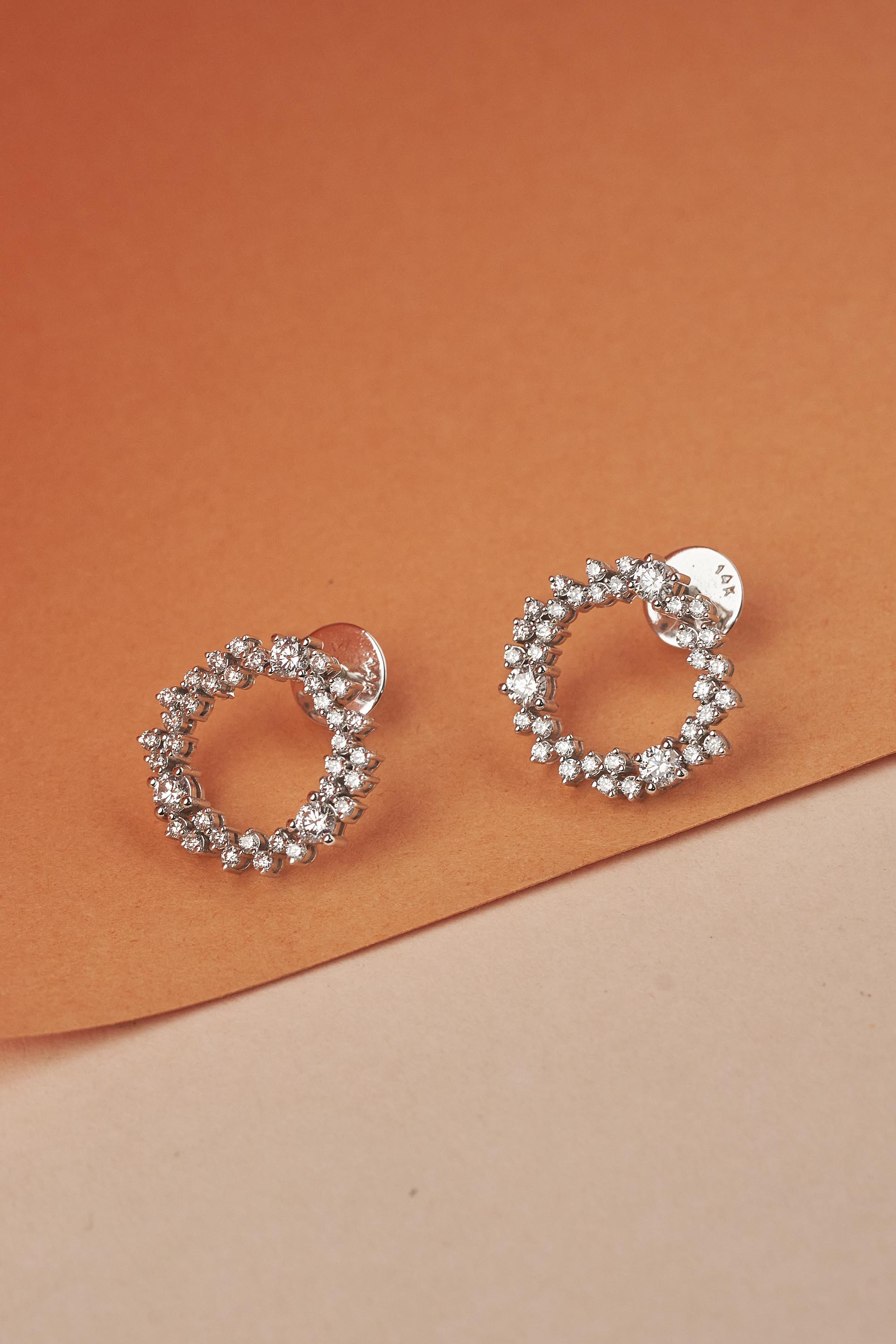 Circular Cluster Diamond Earring