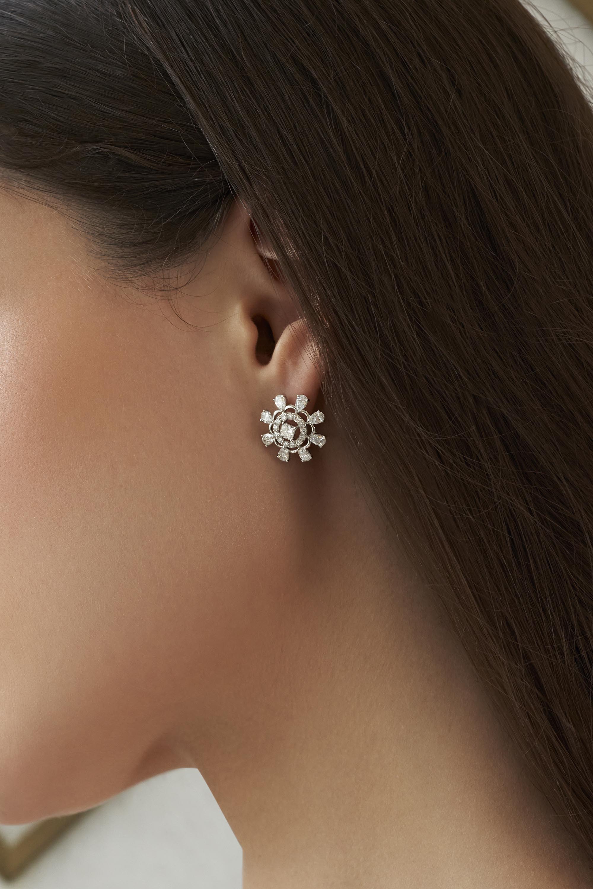 Diamond Helm Earrings