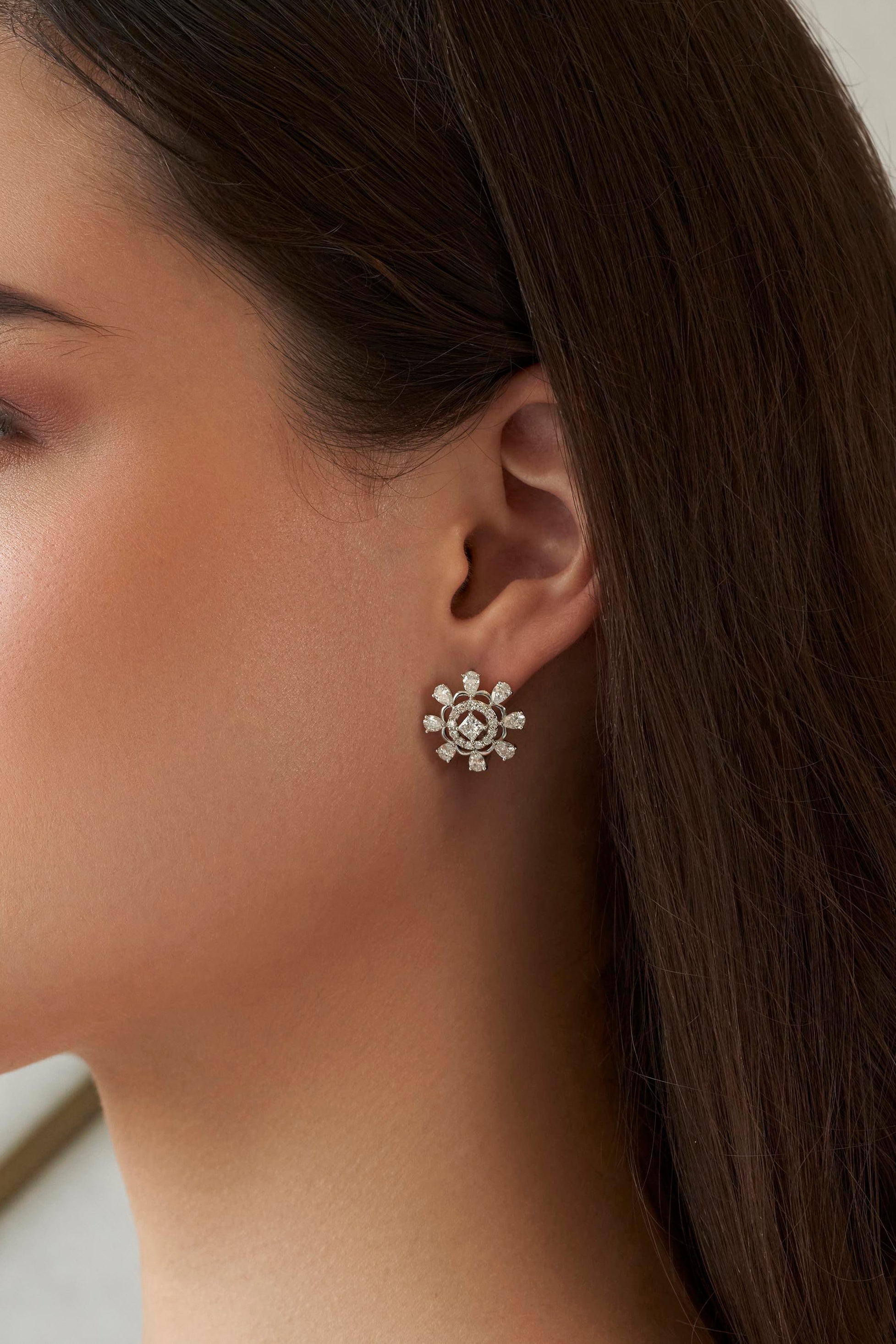 Diamond Helm Earrings