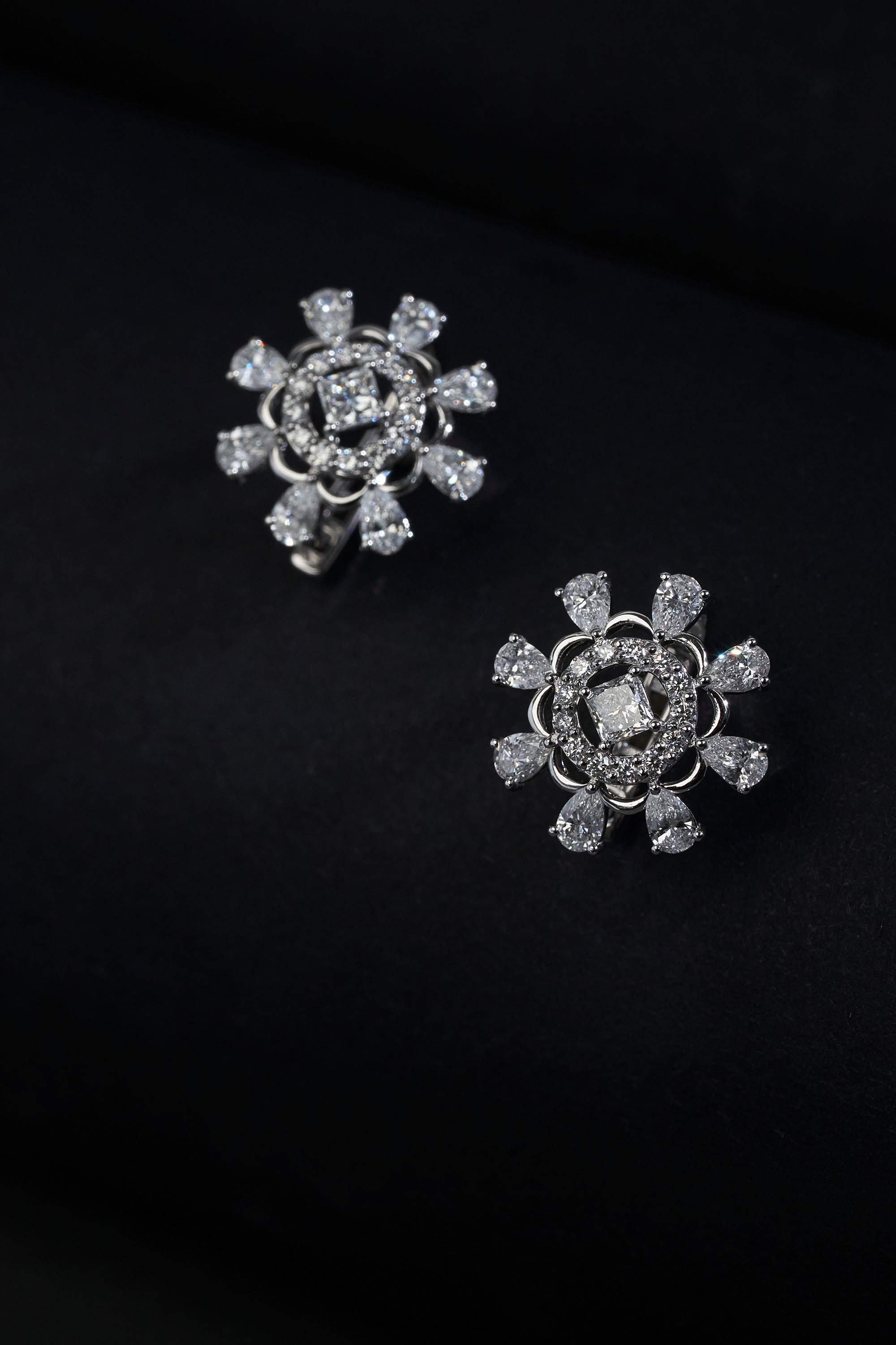 Diamond Helm Earrings