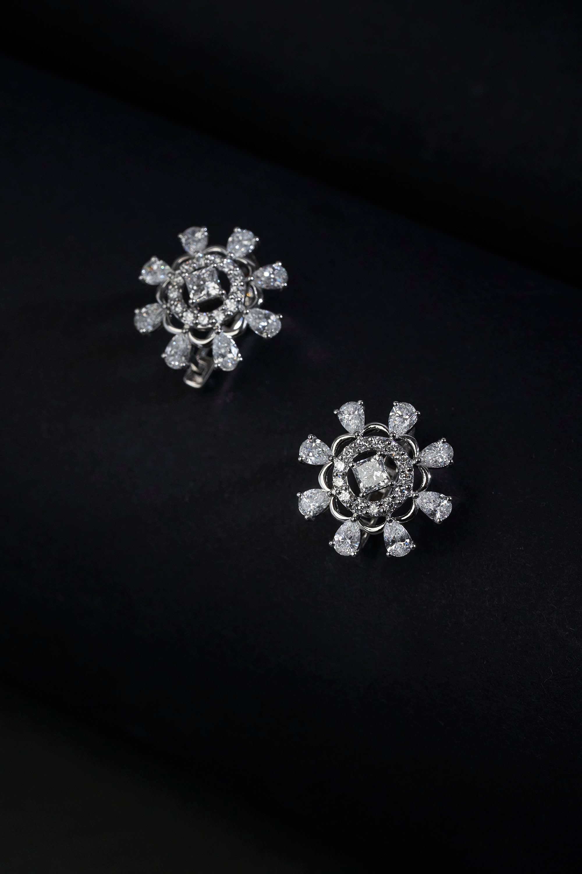 Diamond Helm Earrings