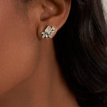 Feathered Radiant Diamond Earrings