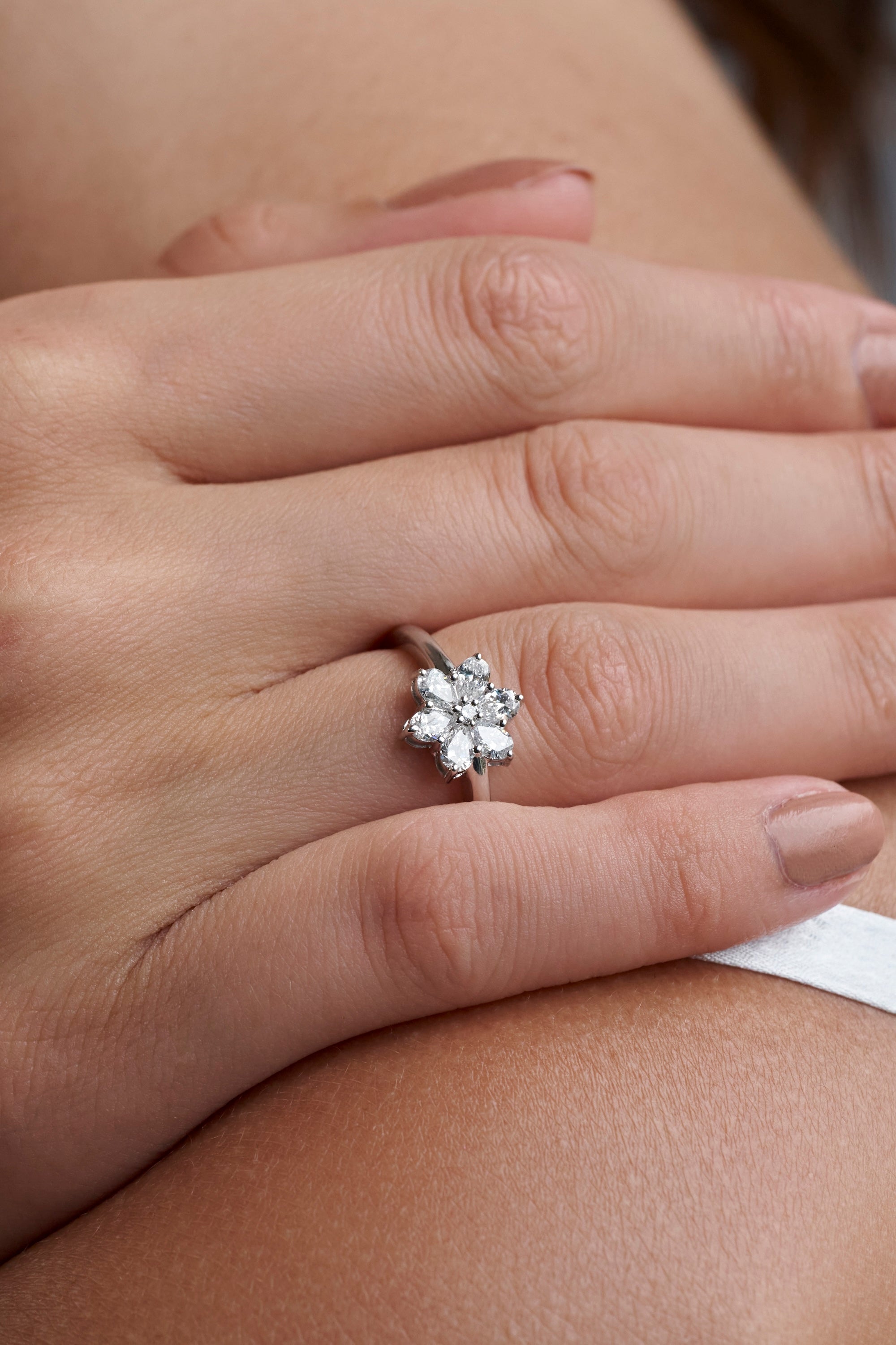 Diamond Flower Ring