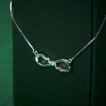 Infinity diamond pendant necklace