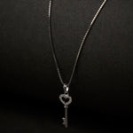 Key diamond pendant necklace