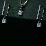 Lock shaped diamond earrings