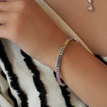 Multicolour Sapphire Tennis Bracelet