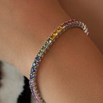 Multicolour Sapphire Tennis Bracelet