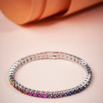 Multicolour Sapphire Tennis Bracelet