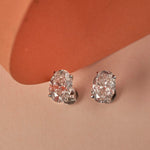 Oval Queen diamond studs