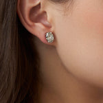 Oval Queen diamond studs