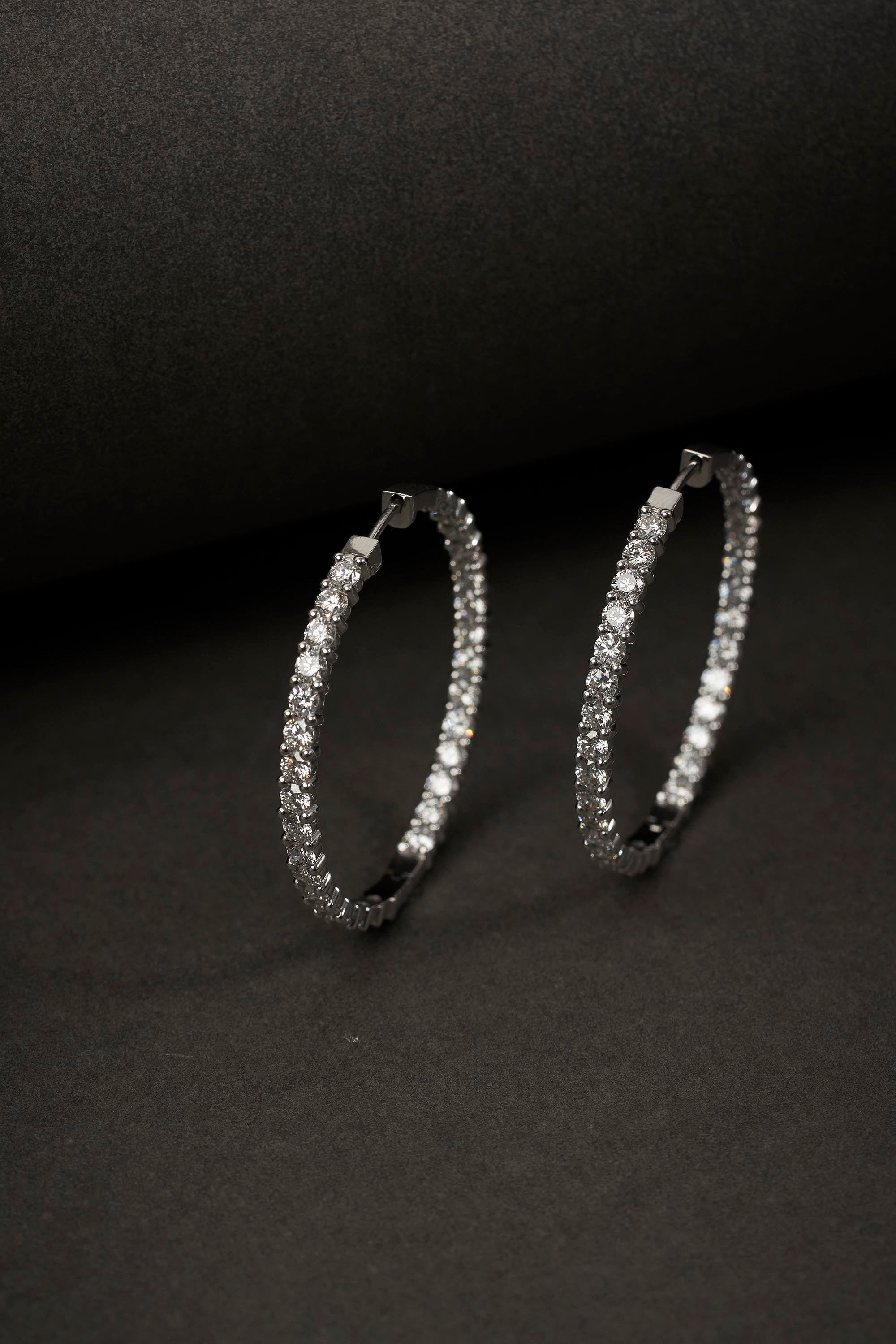 Queen Size Diamond Hoops