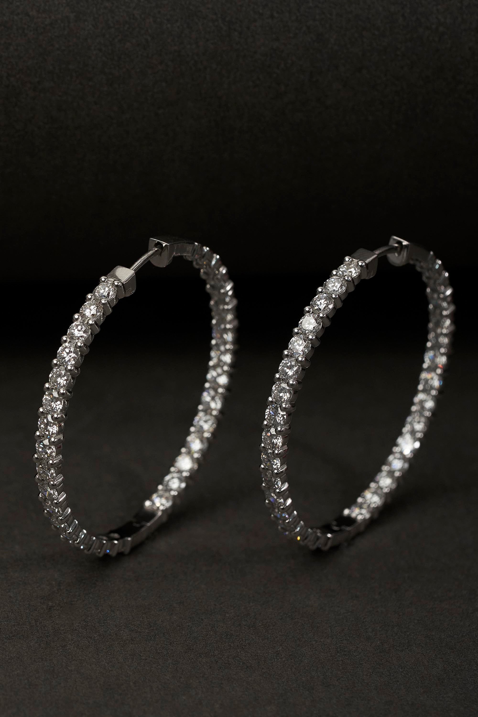 Queen Size Diamond Hoops