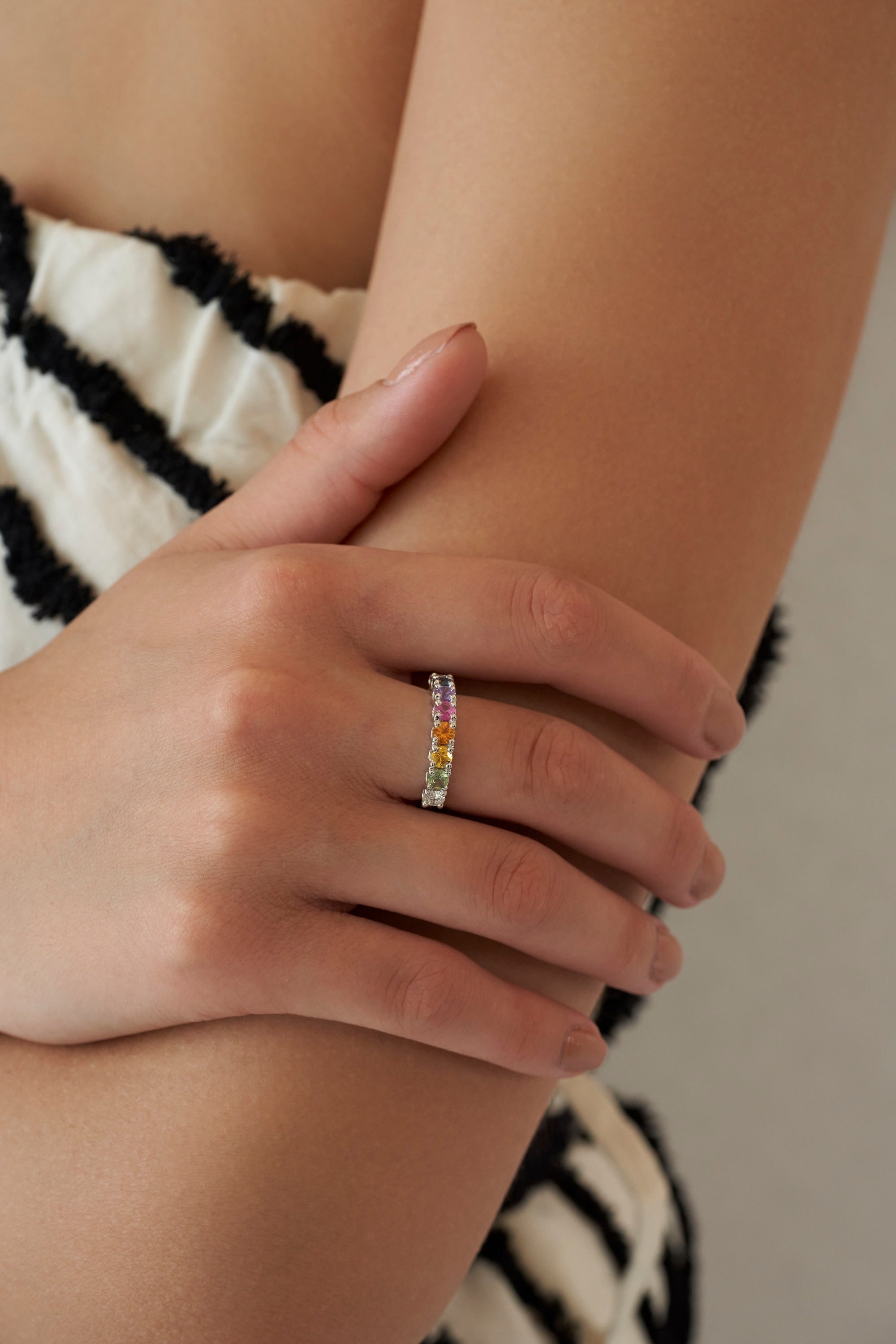 Rainbow Diamond Ring