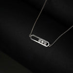 Sliding Diamond Pendant Necklace