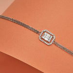 double chain diamond bracelet