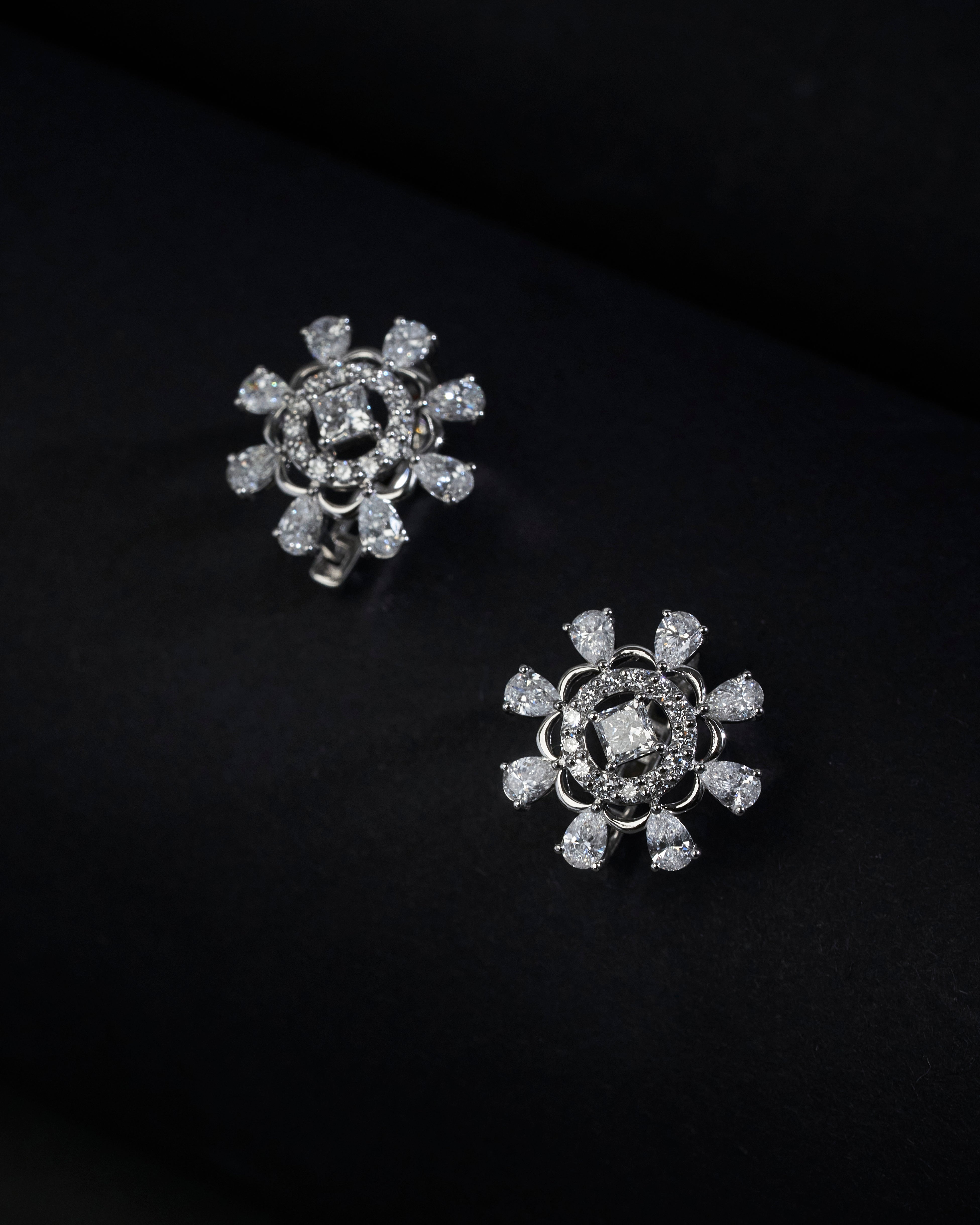 Diamond Helm Earrings