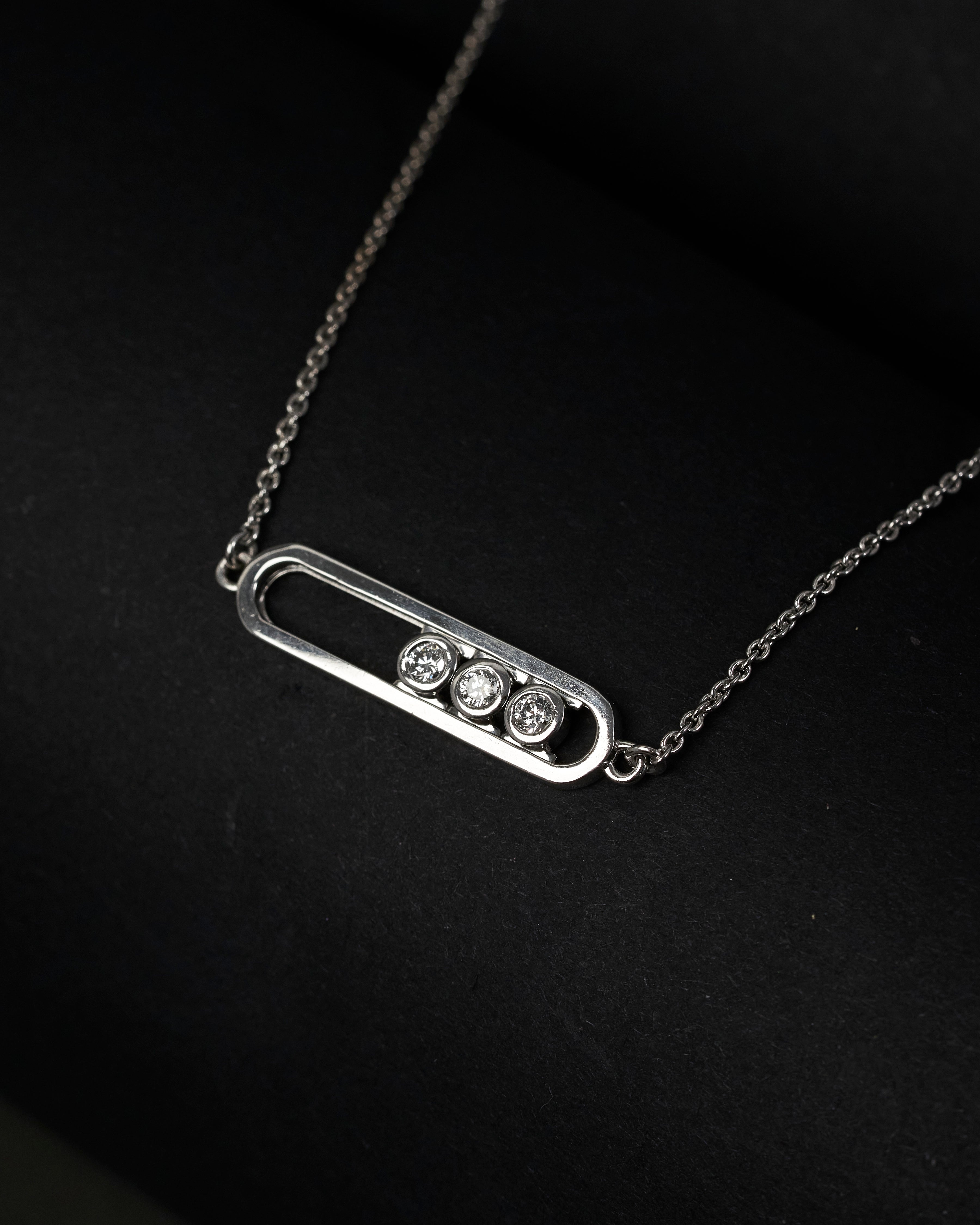 Sliding Diamond Necklace