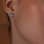 Snowflake diamond earrings