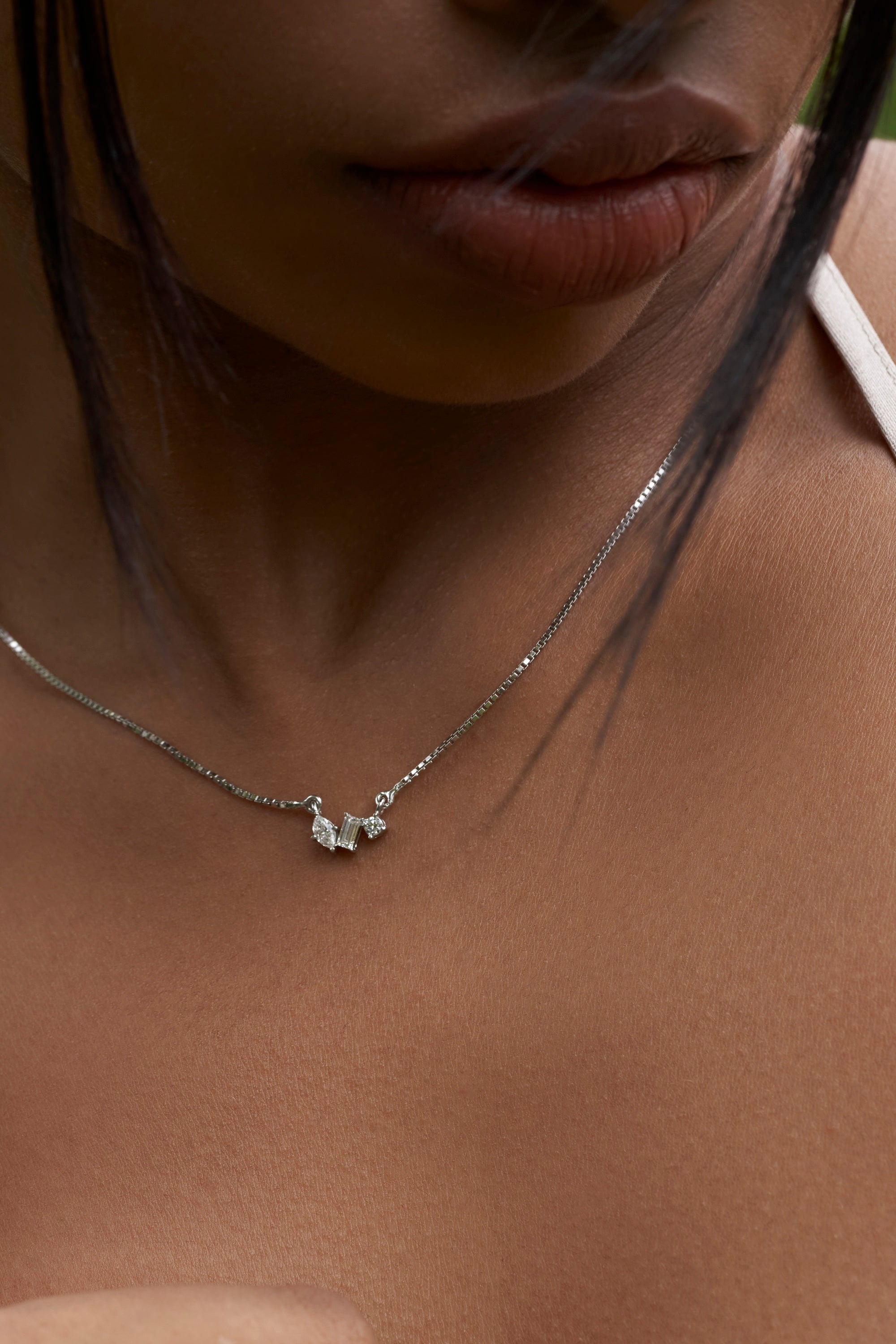 Multi-Cut Diamond Pendant Necklace